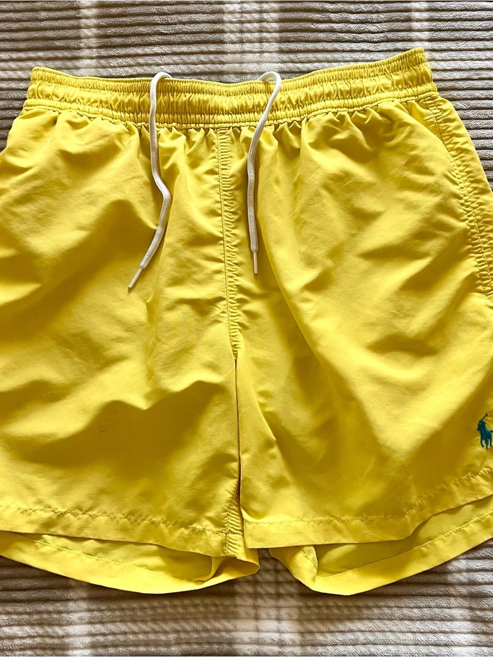 Polo by Ralph Lauren Bright Yellow Swim Trunks with White Drawstring